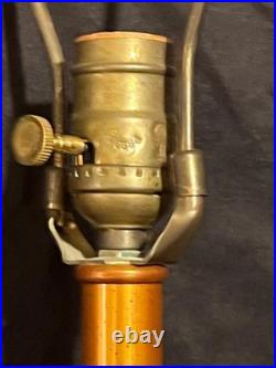 Vintage Decorative Designer Maitland Smith Brass Bronze Marble Table Lamp Light