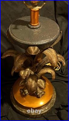 Vintage Decorative Designer Maitland Smith Brass Bronze Marble Table Lamp Light