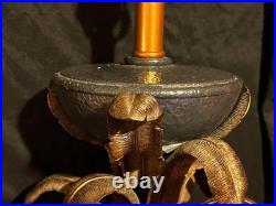 Vintage Decorative Designer Maitland Smith Brass Bronze Marble Table Lamp Light