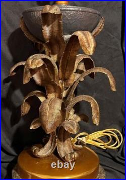 Vintage Decorative Designer Maitland Smith Brass Bronze Marble Table Lamp Light