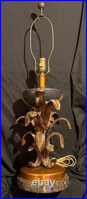 Vintage Decorative Designer Maitland Smith Brass Bronze Marble Table Lamp Light