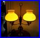 Vintage_Double_Brass_Student_Lamp_Yellow_Shades_Damaged_for_Parts_or_Restoration_01_ktfa
