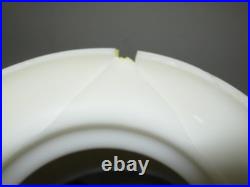 Vintage Double Brass Student Lamp Yellow Shades Damaged for Parts or Restoration