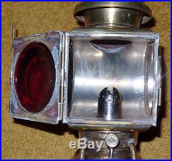 Vintage E & J Automotive Brass Lamp Very Nice Condition