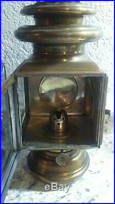 Vintage Early 1900's Ford Model T Brass Castle Lamp Co Kerosene Lamps Model #204