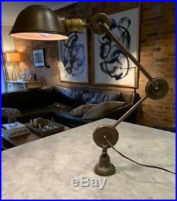Vintage Edon Industrial Lamp Vintage Light Fixture Work Bench O C White Era