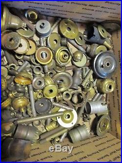 Vintage Electric Lamp Parts LARGE lot sockets, spacers, switches, finials LQQK