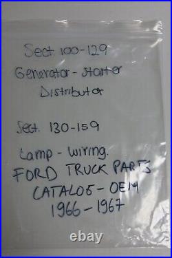 Vintage Ford Truck OEM Parts Catalog Generator Starter & Lamp Wiring 1966-1967