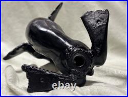 Vintage French Art Deco Metal Sea Lion Only Lamp Stand Parts Louis Albert Carvin