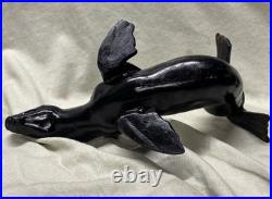 Vintage French Art Deco Metal Sea Lion Only Lamp Stand Parts Louis Albert Carvin