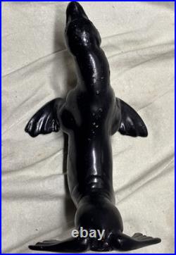 Vintage French Art Deco Metal Sea Lion Only Lamp Stand Parts Louis Albert Carvin