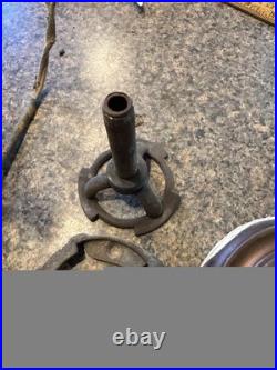 Vintage Frosted Glass Pendant Ceiling Light with chains Parts or Repair