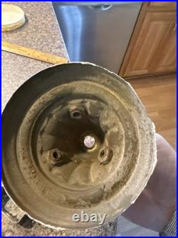 Vintage Frosted Glass Pendant Ceiling Light with chains Parts or Repair