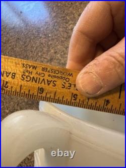 Vintage Frosted Glass Pendant Ceiling Light with chains Parts or Repair