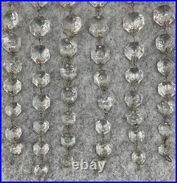 Vintage Glass Cut Crystal Chandelier Lamp Parts 165 Prisms Lot 15 Strands
