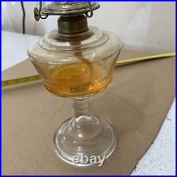 Vintage Glass Eagle Oil Lamp