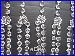 Vintage Glass Prisms Teardrops Strands Crystals Chandelier Lamp Parts 220 Pcs