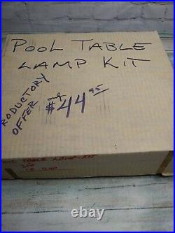 Vintage Glass Rare Pool Table Lamp Kit 42 pc. Build your own or for parts