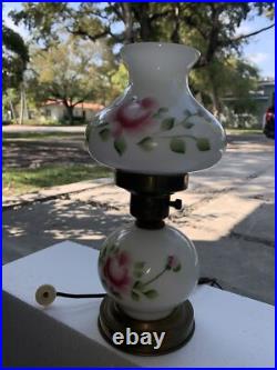 Vintage Gone With The Wind Hurricane Lamp Original Parts, Patina, Bottom Bulb