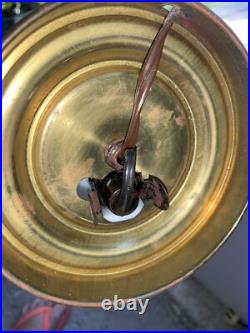 Vintage Gone With The Wind Hurricane Lamp Original Parts, Patina, Bottom Bulb