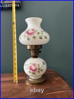 Vintage Gone With The Wind Hurricane Lamp Original Parts, Patina, Bottom Bulb