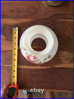 Vintage Gone With The Wind Hurricane Lamp Original Parts, Patina, Bottom Bulb