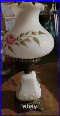 Vintage Gone With The Wind Hurricane Table Lamp. All Original Parts And Patina
