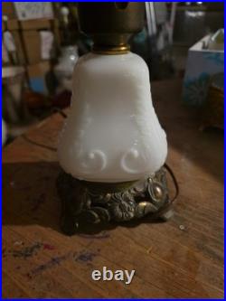 Vintage Gone With The Wind Hurricane Table Lamp. All Original Parts And Patina