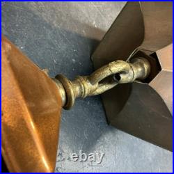 Vintage Gothic Hanging Swag Lamp Ceiling Light Slag glass Brass Parts Repair