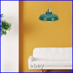 Vintage Green Lampshade Enamel Light Cover Ceiling Lampshades for Bedroom