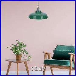 Vintage Green Lampshade Enamel Light Cover Ceiling Lampshades for Bedroom
