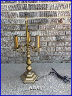 Vintage HUBLEY 3 Light Bouillotte Table Lamp Parts Repair-see Description