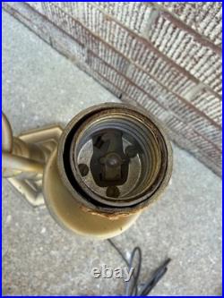 Vintage HUBLEY 3 Light Bouillotte Table Lamp Parts Repair-see Description