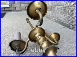 Vintage HUBLEY 3 Light Bouillotte Table Lamp Parts Repair-see Description