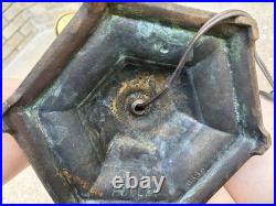 Vintage HUBLEY 3 Light Bouillotte Table Lamp Parts Repair-see Description