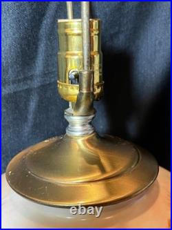 Vintage Hand Painted Porcelain Vase Lamp Landscape Barn Grist Mill & Pine Cones