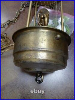 Vintage Hanging Rain Oil Lamp, PARTS/REPAIR ONLY, Needs Repairs