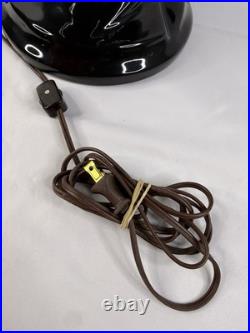 Vintage Harris Lamp of Elegance, Flame Lamp, Art Deco, Black Ceramic (for Parts)