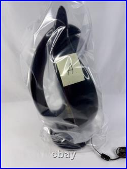 Vintage Harris Lamp of Elegance, Flame Lamp, Art Deco, Black Ceramic (for Parts)