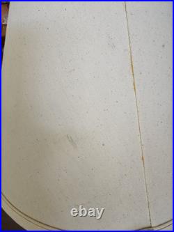 Vintage Heron Reeds Cast Iron Brass Metal Table Lamp Shadow Shade MCM 27