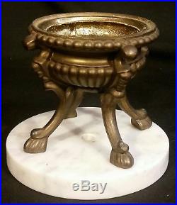 Vintage Hollywood Regency Brass/Bronze Lamp Base with Hoof Footed Urn for Parts