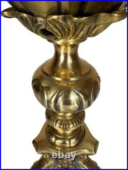 Vintage Hollywood Regency Style Brass Table Lamp 30 FOR PARTS NOT WORKING