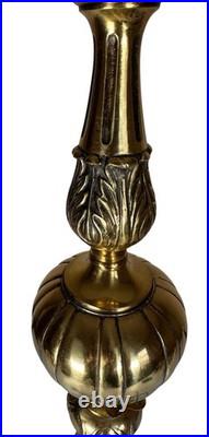 Vintage Hollywood Regency Style Brass Table Lamp 30 FOR PARTS NOT WORKING