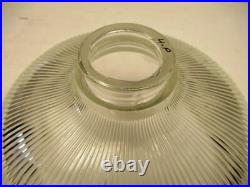 Vintage Holophane Style Prismatic Ribbed Glass Lamp Shade 8 Industrial LightR4