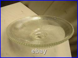Vintage Holophane Style Prismatic Ribbed Glass Lamp Shade 8 Industrial LightR4