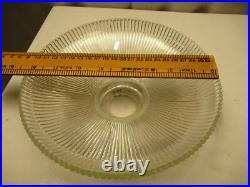 Vintage Holophane Style Prismatic Ribbed Glass Lamp Shade 8 Industrial LightR4