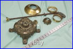 Vintage Hurricane Lot Lamp Parts Cast Metal Dq