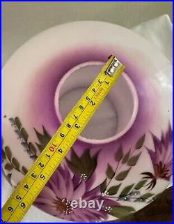 Vintage Hurricane Parlor Gone with the Wind Shades-+ Parts Purple Floral (2)