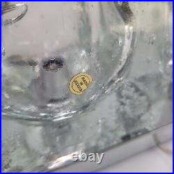 Vintage Ice Cube Glass Light with Chrome AS IS / PARTS / REPAIR