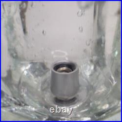 Vintage Ice Cube Glass Light with Chrome AS IS / PARTS / REPAIR